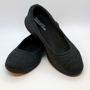 Skechers GoStep Lite knit gray flats